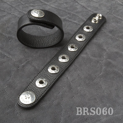 Single Snap Leather Cuff Bracelet