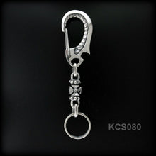 Spring Clip with Cross Link Key Chain