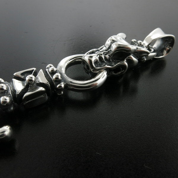 Gargoyle with 2-Cross Dagger Pendant – Double Cross Jewelry