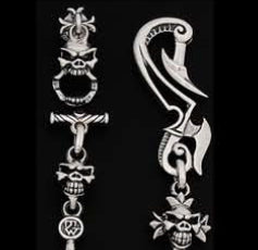 Thunder Hook - Speed Cross Link with Speed Skull Links Wallet Chain