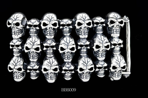 Stacked Skull Belt Buckle