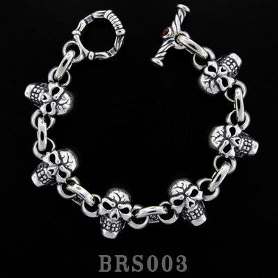 Jumped Side by Side Skull Bracelet