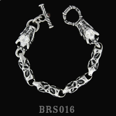 Meat Link Bracelet with 2 Gargoyles