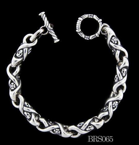 Infinity Skull and Cross Bracelet