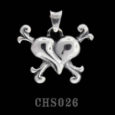 Heart and Cross Bones Charm