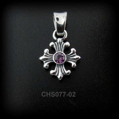 Liberty Cross Charm w/Stone CHS077-02