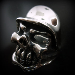 Helmet Chomps Skull Ring