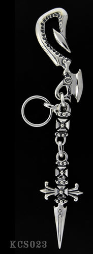 Hook with Cross Link and Cross Dagger Key Chain
