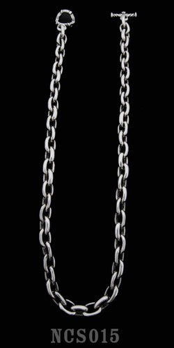 Smooth Link Necklace with Toggle - 20 inch