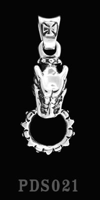 Gargoyle Pendant with Cross Bale and Formee Ring