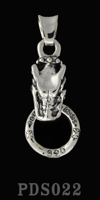 Gargoyle Pendant with Double Cross Ring