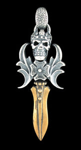 Screaming King Wing Bronze Dagger Pendant
