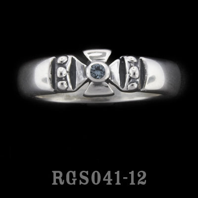 Single Formee Ring with Blue Zircon RGS041-12