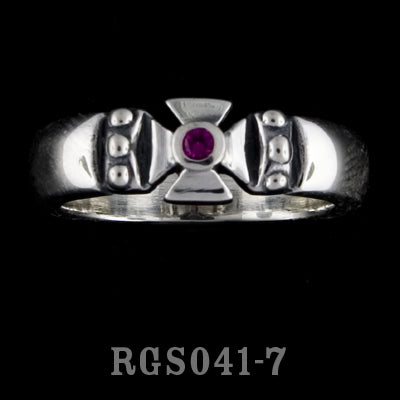 Single Formee Ring with Ruby RGS041-07
