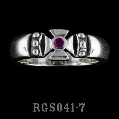Single Formee Ring with Ruby RGS041-07