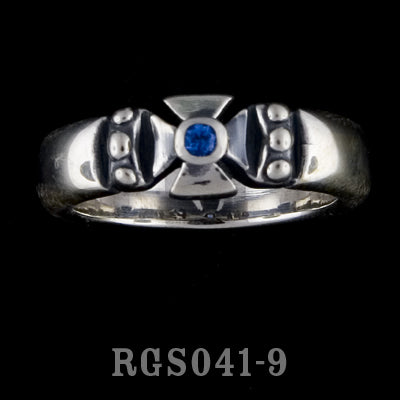 Single Formee Ring with Blue Sapphire RGS041-09