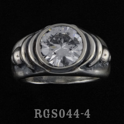 Stone Ring 10mm Cubic Zirconium RGS044-04