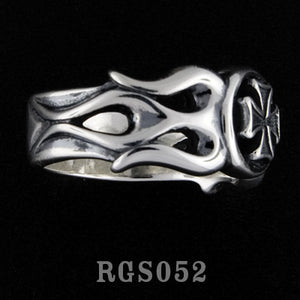 Flamed Cross Ring RGS052