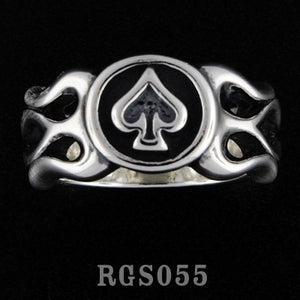Flamed Spade Ring RGS055