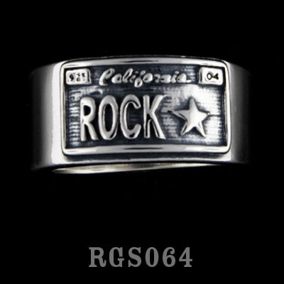 Rock (Star) License Plate Ring RGS064