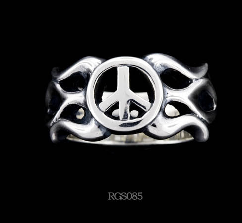 Flamed Peace Ring RGS085