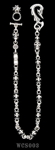 Dragon Hook - Skull Royal Cross Link with Royal Cross and Cross Jumpers Wallet Chain