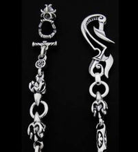 Thunder Hook with 3 Gargoyle DC Ring and Meat Links Wallet Chain