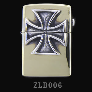 Brass Zippo Lighter with Red Baron